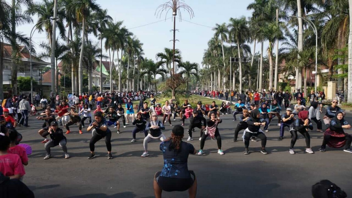 Sehat bareng komunitas Freeletics Malang di CFD © Dok. Freeletics Malang